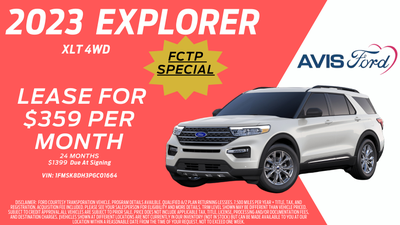 FCTP Lease Special: 2023 Explorer XLT 4WD