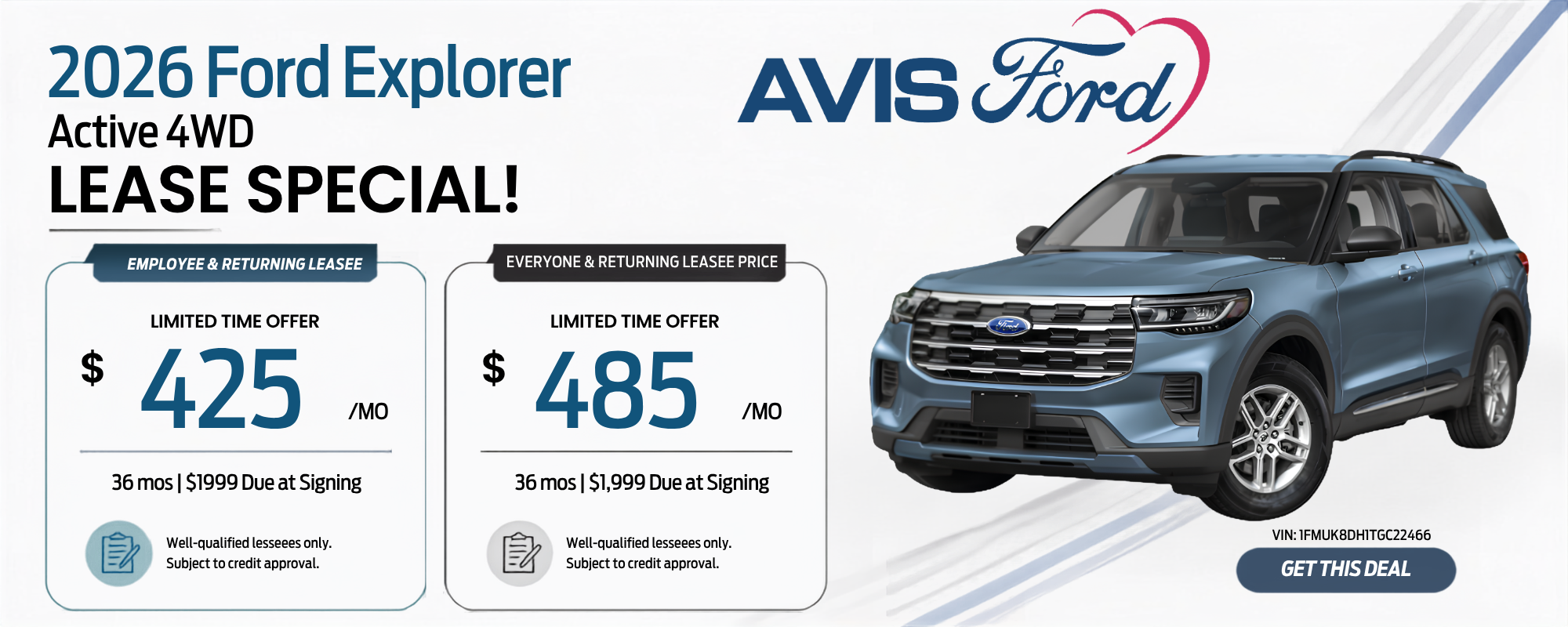 2026 Ford Explorer Lease Offer at Avis Ford October 2026