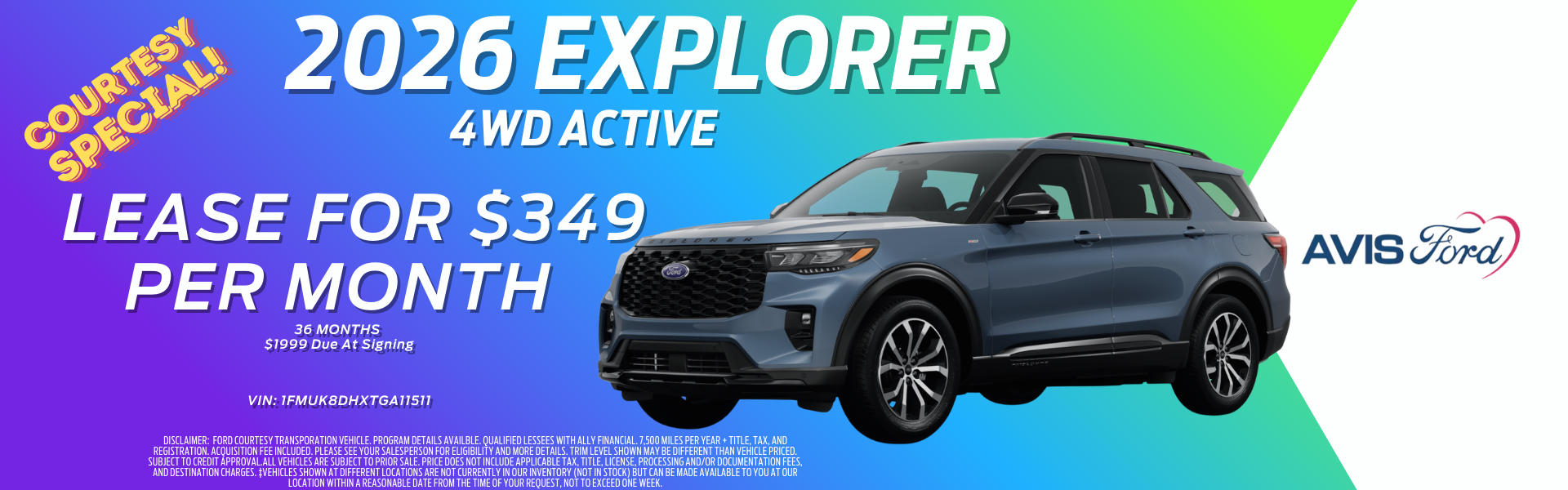 2025 Ford Explorer Lease Offer