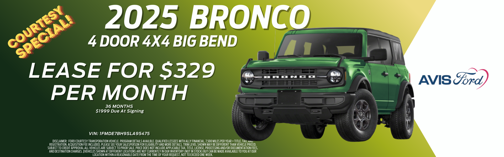 2025 Ford Bronco Lease Offer