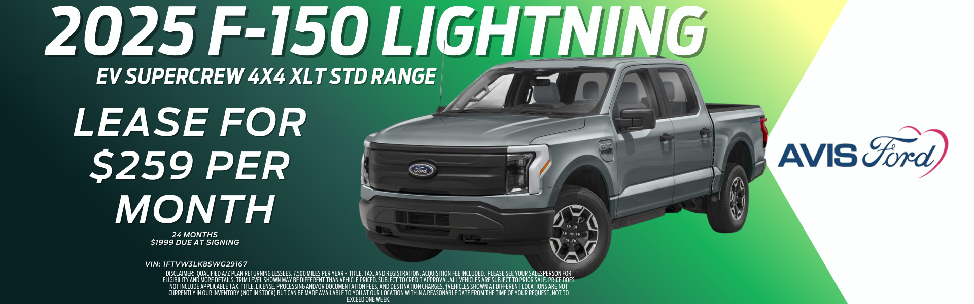 2025 Ford F-150 Lightning Lease Special